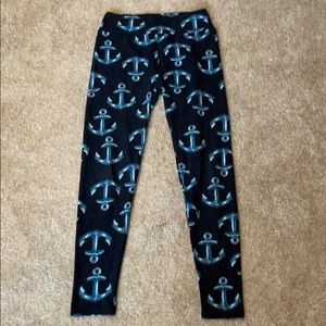 Lularoe Anchor leggings OS